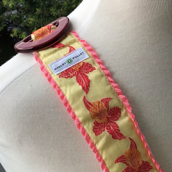 Hadley Pollett Zinnia Embroidered O-ring Belt Reversible Adjustable Adorable - Picture 3 of 12